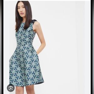 Ted Baker Kaleidoscope Swallow Bow Shoulder Dress